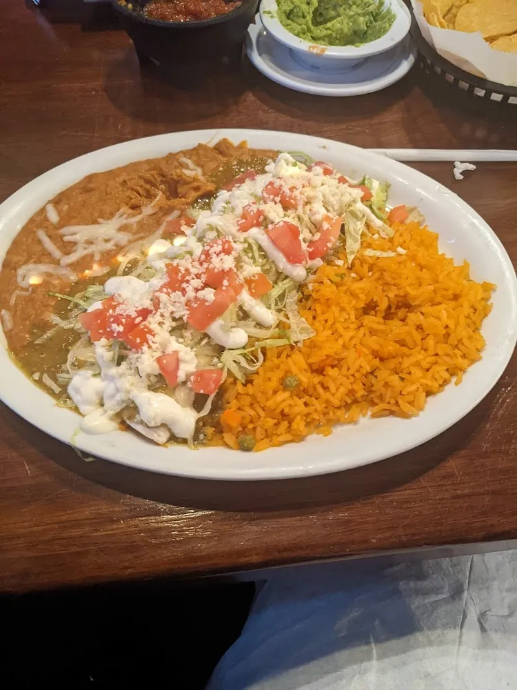 Bean Burrito Cheese Enchilada and Rice